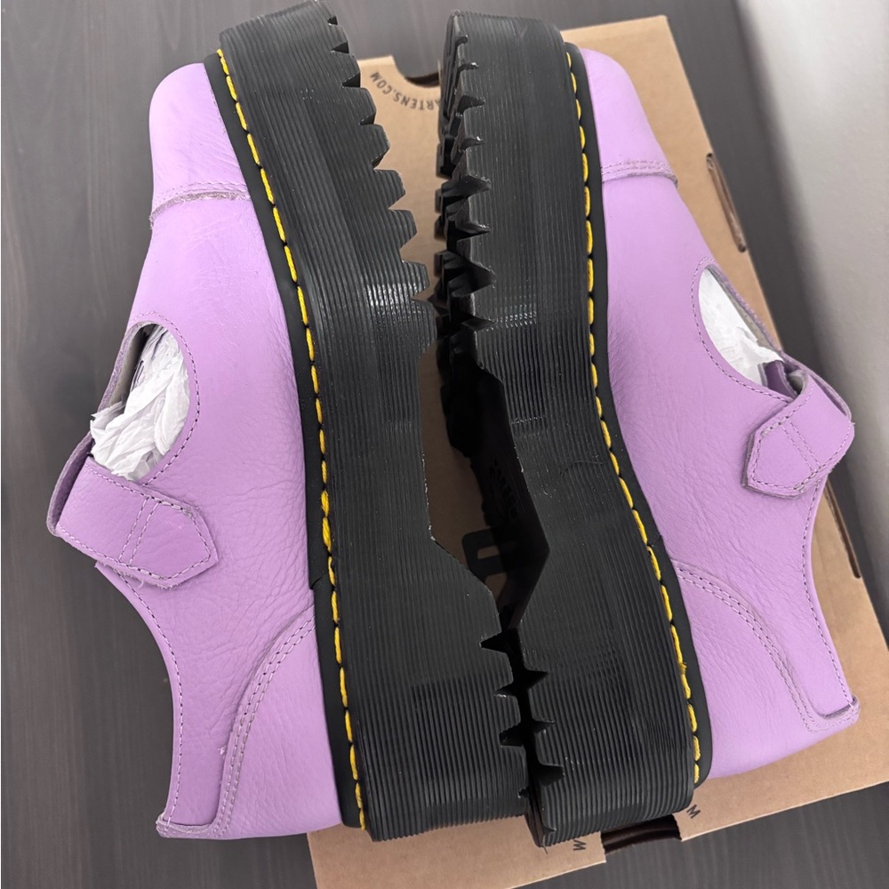 Dr. Martens Purple Bethan Shoes with Black Soles - Picture 5 of 6